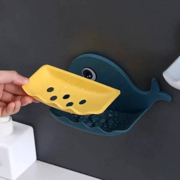 Whale Fish Soap Holder – Bathroom Accessories | Wall-Mounted Rack