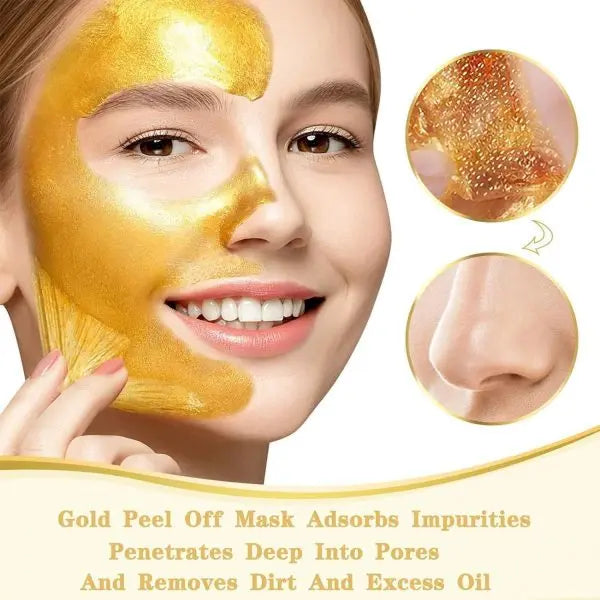 24K Gold Peel-Off Mask – Whitening & Brightening Face Treatment